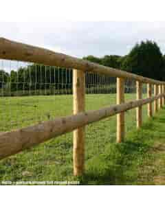 Half Round Fully Peeled Post and Rail 